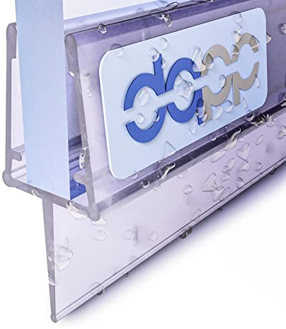 DQ-PP Duschdichtung 170cm – für 6mm - 8mm Glastür Stärke – UK10 – Wasserablaufprofil Wasserabweisprofil – Duschabdichtung Duschwand – Ersatzteile für Duschkabine – Transparent