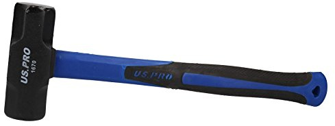 3lb Double Face Sledge/Lump Hammer TPR Handle Fibreglass Shaft U S Pro