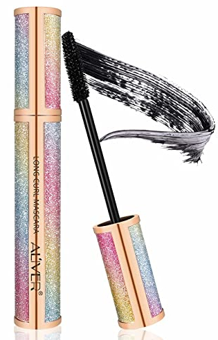 4D-Seidenfaser-Wimperntusche, wasserdichte Mascara, schwarz, luxuriös länger, voluminöse Wimpern, natürliche Verlängerung, wischfeste Mascara, hypoallergen, kein Verklumpen, einfach aufzutragen