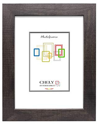 CHELY INTERMARKET MOD204 Marco Fotos Decorativo Estilo Clásico Wengue 40x50cm Madera MDF con Metacrilato Diseño Montaje Vertical Horizontal Ideal Diplomas Certificados Fotografías