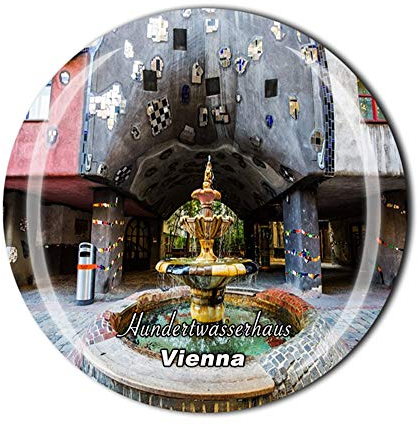 Hundertwasserhaus Wien Österreich Kühlschrankmagnet Reise Souvenir Geschenk Zuhause Küche Kühlschrank Dekoration Magnetaufkleber Kristall-Magnetsammlung