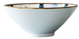 MANSIFANG Creativa De Cerámica Pintado A Mano Noodle Bowl Hogar Individual Grande Tazón Vajilla Retro Sopa De Fideos Tazón (Size : M)