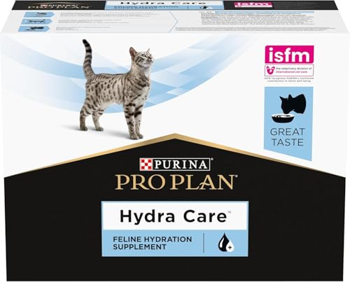 PURINA PRO PLAN Hydra Care Hydration Supplement for Cats | 10 x 75g Pouches | Flavoured with Chicken | Increases Liquid Intake and Promotes Hydration in Cats