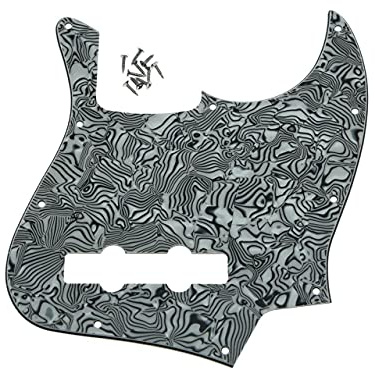 Dopro Jazz Bass J Bass Pickguard für USA/Mexican 4 String FD Jazz Bass schwarz / weiß Shell