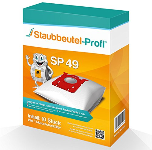 10 Staubsaugerbeutel SP49 geeignet für Philips FC8375/09 Performer Compact