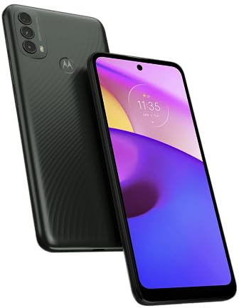 Motorola Moto e40 64GB Mobile Phone, Grey, Carbon Grey, Android 11, PARL0008SE