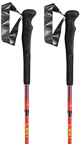 LEKI Neotrail FX.One Superlite Trailrunningstöcke, Bright red-Neonyellow-Natural, 120CM