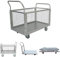 Bai You Mei 3-1 Plattformwagen Klappbar Rollwagen Transportwagen Transportgitterwagen Gitterwagen Magazinwagen Handwagen Klappbarer Transportwagen, Bollerwagen mit abnehmbaren Seiten Gartenwagen