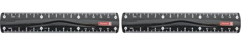 Brunnen 104971590 Lineal (für Schule und Büro Colour code, 15 cm, mit Griffmulde, für Links- und Rechthänder) schwarz/onyx (Packung mit 2)