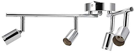 Topyond LED-Schienenbeleuchtung, 4 Köpfe, Deckenleuchte, Downlight Für Wand, Wohnzimmer, Flexibles Und Drehbares Design Für Laden, Ausstellung, Galerie, 86–265 V, 12 W
