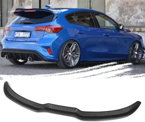 EVANEM Auto-Heckspoiler, Schwarz, Kunststoff, kompatibel mit Ford Focus MK4 ST-LINE 2019-2021, einschraubbar