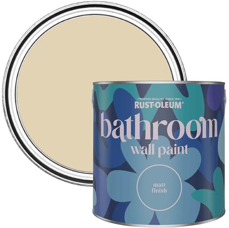 Rust-Oleum beige feuchtigkeitsresistente Badezimmerwandfarbe Matt Finish - Sandgelb 2,5 litres