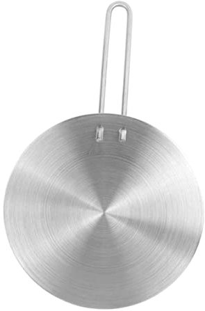 PRETYZOOM Heat Transfer Plate for Induction Cooker Stainless Steel Heat Converter Disk Handle Diffuser Adapter for Gas and Electric Cooktop Suitable for Iron Pan and Ceramic Pot