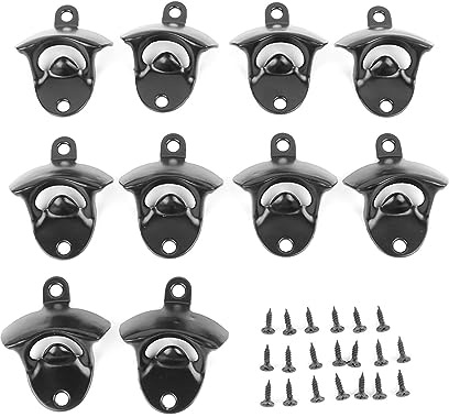 Lot de 10 décapsuleurs muraux de soda, décapsuleurs de bière vintage pour , karaokés, hôtels, maisons, noir