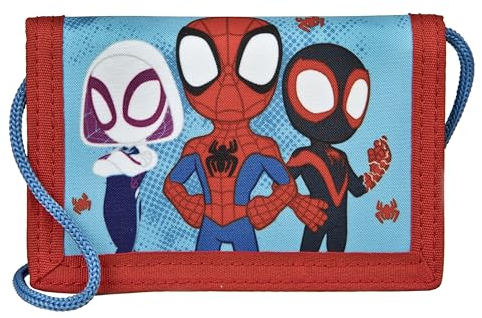 Undercover Spidey Geldbörse für Kinder, Jungen, Mädchen und Teens, 8 x 13 cm, Brustbeutel, sicher für Geld und Fahrkarten