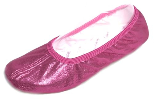 Lappade Gymnastikschuhe Turnschläppchen Ballettschuhe Ballerinas für Damen Herren Mädchen Jungen mit Gummisohle mit Glitzer pink Gr. 30