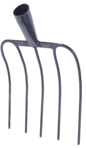 YARNOW Forca Per Letame e Erba, Utensile Robusto in Metallo Per Giardinaggio, Forcone Multifunzione Per Impiego Domestico E'aperto