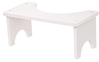 YWJLQH Marchepied En Bois pour Toilettes avec Pieds Antidérapants pour Adultes, Blanc