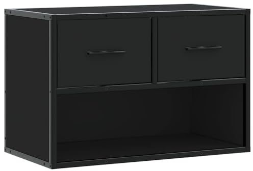 vidaXL Tv-bänk brun ek 160x35x41 cm konstruerat trä och metall, TV-skåp, mediamöbler, mediaskåp, mediamöbel, multimediaskåp, TV-möbler, TV bänk