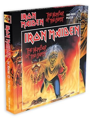 Aquarius Rock Saws Iron Maiden The Number of the Beast 500 Piece Jigsaw Puzzle, Heavy Metal Album Art 16x16 Inch Collectible Gift for Adults