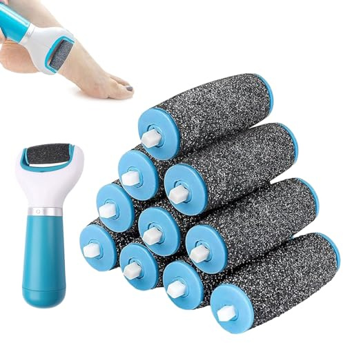 10 Stück Ersatzrollen Kompatibel mit Scholl Velvet Smooth，Scholl Hornhautentferner Ersatzrollen，Ersatzrollen Hornhautentferner für Velvet Smooth Hornhautentferner Nachfüll-Rollen.