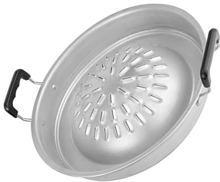 IMIKEYA Multifunktionale Bbq Grillpfanne für Camping und Outdoor Tragbare Grillpfanne Metall mit Griff Leicht zu Reinigen für Grillabende und