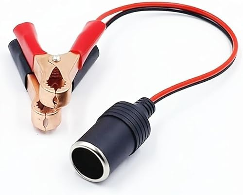 Acoustic Guitar Case12V 50A Battery Clamps Terminal Clip-on Car To Cigarette Lighter Socket Female Adapter Plug Extension Cord With Battery Alligator Crocodile Clips ，Lighting and Electrical