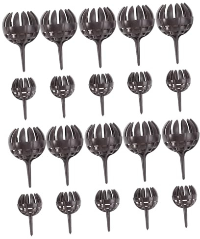 iplusmile 20pezzi Contenitori Concime in Plastica Nero Per Bonsai e Piante Accessorio Giardino Per Orticoltori Protezione e Distribuzione Fertilizzante Uniforme Per Vasi e Giardini Balcone
