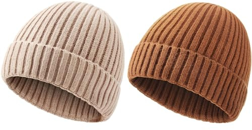 DRESHOW Bonnet pour Bébé Bonnet Hiver Enfant Chapeau Unisexe en Tricot Doux pour Garçons et Filles Beanies Chaud pour Enfants de 2-8 Ans