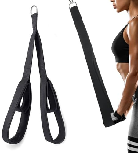 HABNI 1 Pieza Cuerda Triceps, Cuerda Gym Triceps, Correas de Extensión de Tríceps, Equipo de Gimnasio, Asas de Entrenamiento en Casa para Bandas de Resistencia（50cm y 75cm）