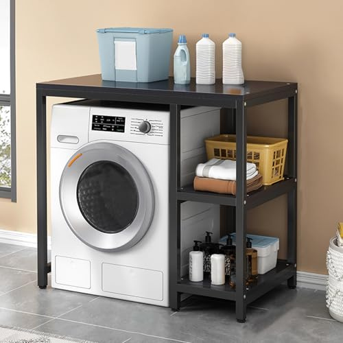 Washing Machine Storage Rack, Over Washer and Dryer Unit, Multi-Functional Storage Solution for Laundry Room Organization