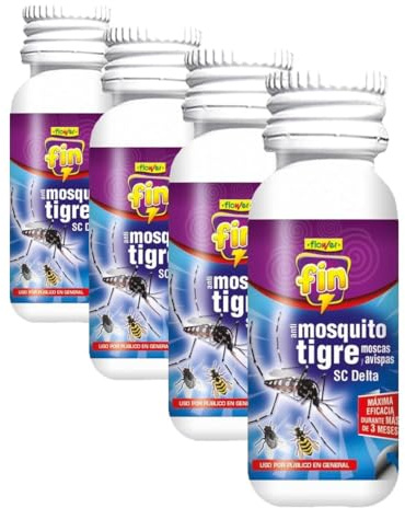 Flower Fin Mosquito Tigre 25 Ml (Paquete de 4)