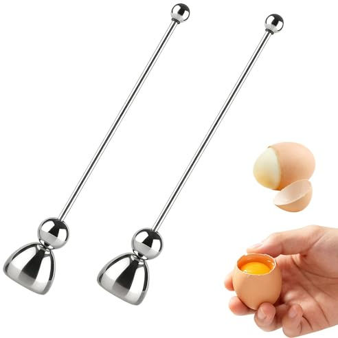 2 Pcs Boiled Egg Topper for Boiled Eggs Set, Efficient Convenient Egg Cracker Boileds Eggs Cutter, Shell Opener Egges Topper Remove for Kitchen Meal Preparation and Dessert Presentation
