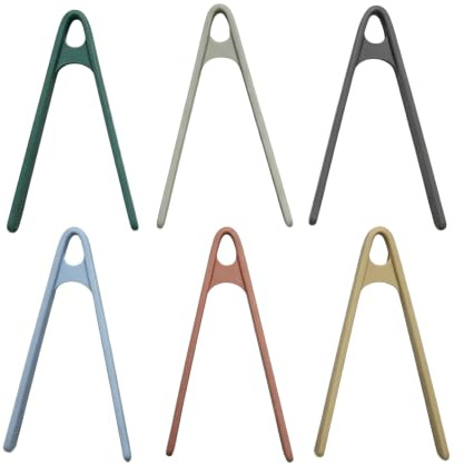 6 Pcs Mini Silicone Tongs Set, Heat Resistant Small Tongs for Food Colorful Serving Kitchen Grippers Non-Slip Mini Hand Tongs for Serving, Toast, Salad, Fruits, BBQ, Kitchen, Party for Adults & Kids