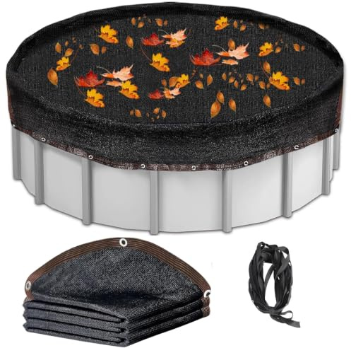 Filet Protection Piscine Diameter 4.5m Bâche De Piscines Ronde Filet Anti-Feuilles Housse Anti-Soleil pour Piscine Hors Sol Housse De Piscine Ronde pour Chiens Et Enfants