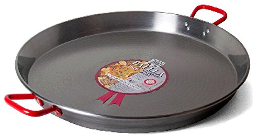 Aurora Store.it Padella per LA Paella VALENCIANA PENTOLA Cucina Metallo Acciaio Varie Misure (55 cm)