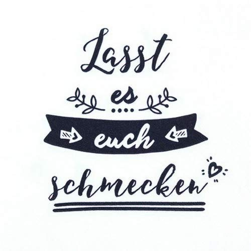 20 Servietten Lasst es euch schmecken/Essen/Geburtstag/Feier/Fest 33x33cm