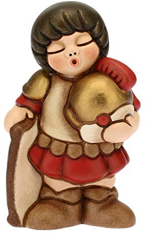 THUN - Soldato Variante Rossa - Presepe Classico - Ceramica - 5x4x8 cm