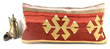 Kelim Kissen 30x60 cm Kissenbezüge Türkisch Handgewebt Kelim Kissenhülle Dekokissen Sofakissen Zierkissen Kelim Teppiche Kissenbezüge code A2294