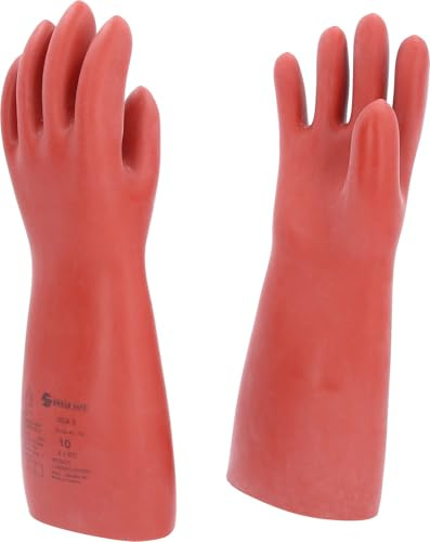 KS Tools 117.0013 Elektriker-Schutzhandschuh mit mechanischem- und Wärmeschutz | Größe 10 | Klasse 3 [26.500 V] | rot