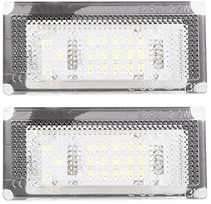 EBTOOLS 1 Paire 12V 18 SMD LED Lampe d'éclairage de Plaque d'immatriculation adaptée pour S R53 2001-2006 Licence d'éclairage de Plaque d'immatriculation Lumineuse Lampe