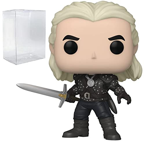Pop The Witcher - Figura de vinilo Geralt Funko (incluye funda protectora de caja compatible)