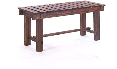 ZMYJTO Gartenbank Outdoorbank, Holzschutz-Freizeitstuhl Sitz für 2~3 Personen, Holzbank Wetterfeste Parkbank für Veranda, Garten, Balkon