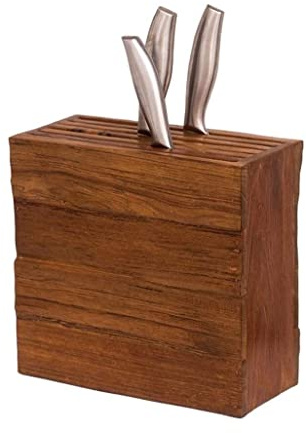 Ceppo Coltelli Portacoltelli in Legno retrò Portacoltelli di Grande capacità for Riporre E Posizionare I Coltelli da Cucina per Cucina