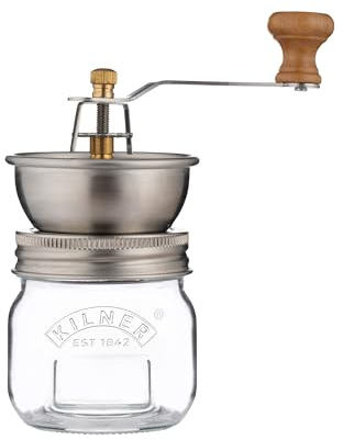 Kilner Molinillo de condimentos de 250 ml con molinillo de cerámica para sal, pimienta, hierbas y especias