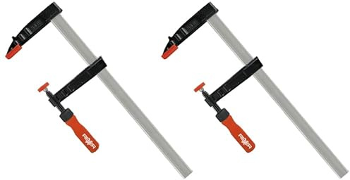 REXXER Schraubzwingen 300 mm, 2er Set, 80 mm Ausladung | 2 Schraubzwingen, 300 mm Spannweite, 80 mm Ausladung, für Holzarbeiten, Verleimen und Werkstatt
