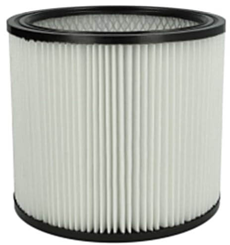 vhbw 1x Faltenfilter kompatibel mit ShopVac Ultra Pump Vac 45 Staubsauger - Patronenfilter, Schwarz Weiß