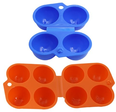 JECOMPRIS 2stücke Tragbare Eierbox Kunststoff Mit Fächern Sicherer Snap-lock Deckel Stoßfest Für Outdoor Camping Bbq Picknick Angeln Praktische Eieraufbewahrung Und Stabil
