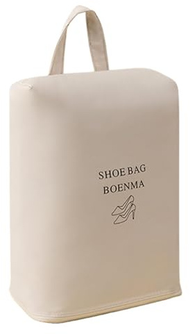 Schuh-Reise-Aufbewahrungstasche | Tragbare Schuhbeutel Organizer | Tragbare Schuh-Tragetasche, Reise-Schuhtasche für Wanderschuhe, Arbeitsstiefel, Lederschuhe, High Heels, Beige, Refer to ,