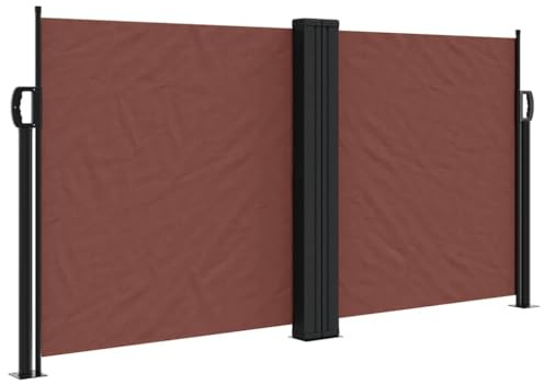 vidaXL Tenda da Sole Laterale Retrattile Marrone 120x1200 cm